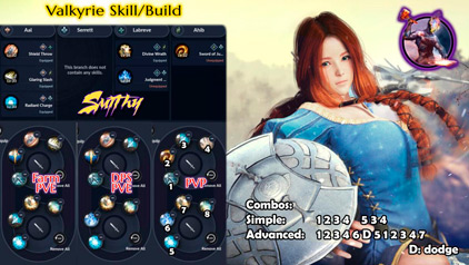 Ascension Valkyrie's skill build at Black Desert Mobile