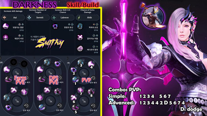 Awakening Dark Knight's (Darkness) skill build at Black Desert Mobile