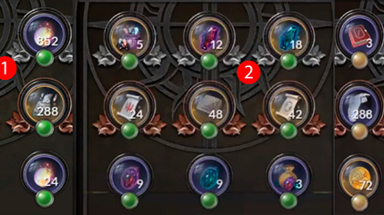 List of additional rewards of the Temple of Sun